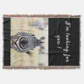 Ich suche Sie nach Zebra-Foto mit Text Decke (Vorderseite)