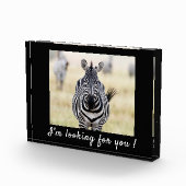 Ich suche Sie nach Zebra-Foto mit Text Fotoblock (Rechts)