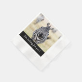 Ich suche Sie nach Zebra-Foto mit Text Serviette (Ecke)