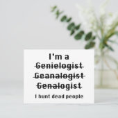 Ich suche tote Menschen Postkarte (Stehend Vorderseite)