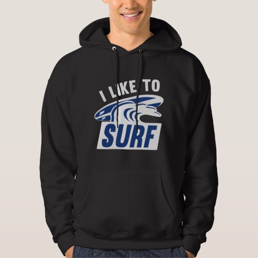 Ich surfe gerne hoodie (Vorderseite)