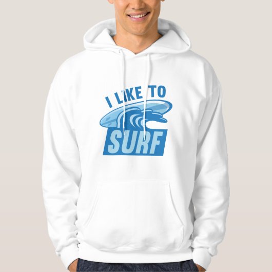Ich surfe gerne hoodie (Vorderseite)