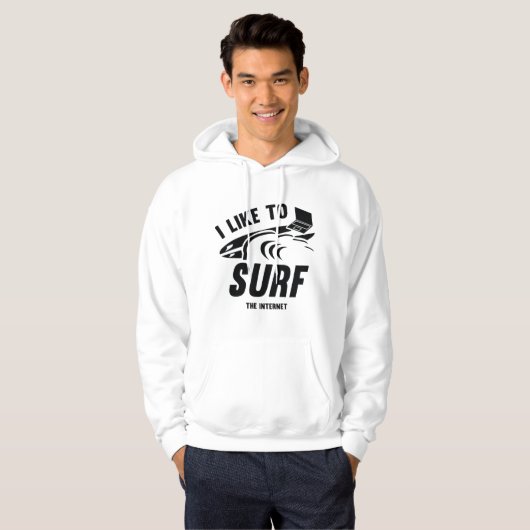 Ich surfe gerne im Internet Hoodie (Vorne ganz)