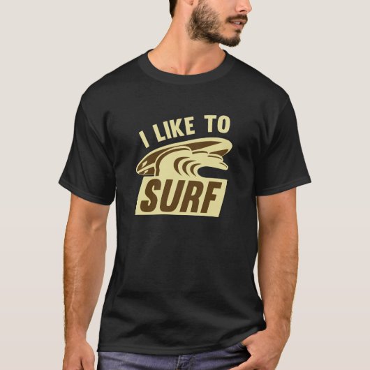 Ich surfe gerne T-Shirt (Vorderseite)