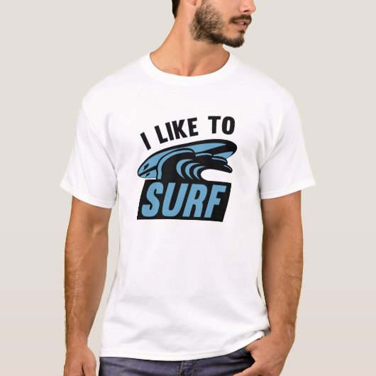 Ich surfe gerne T-Shirt (Vorderseite)