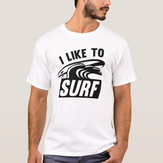 Ich surfe gerne T-Shirt (Vorderseite)