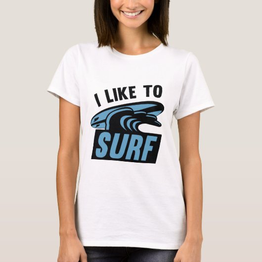 Ich surfe gerne T-Shirt (Vorderseite)
