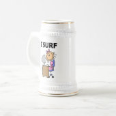 Ich surfe im Web Bierglas (Vorderseite Links)