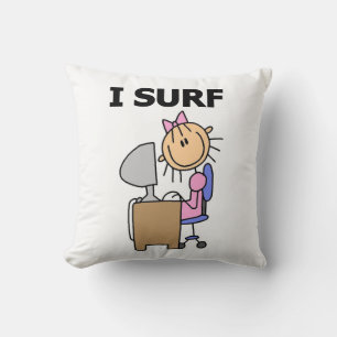 Ich surfe im Web Kissen