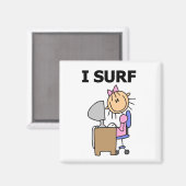 Ich surfe im Web Magnet (Vorderseite/Rückseite)