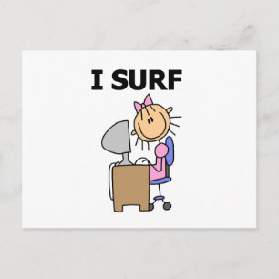 Ich surfe im Web Postkarte