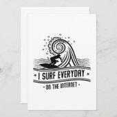 Ich surfe jeden Tag im Internet Dankeskarte (Vorne/Hinten)