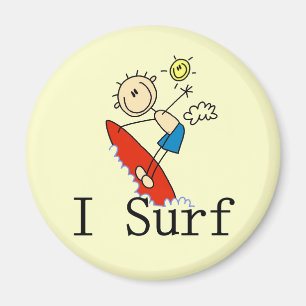Ich surfe T - Shirts und Geschenke Magnet