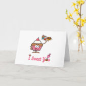 Ich süße dich mit einem Kuchen Karte (Gelbe Blume)