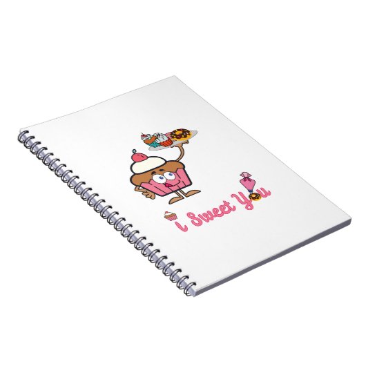 Ich süße dich mit einem Kuchen Notizblock (Rechte Seite)