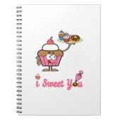 Ich süße dich mit einem Kuchen Notizblock (Vorderseite)