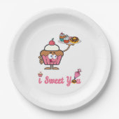 Ich süße dich mit einem Kuchen Pappteller (Vorderseite)