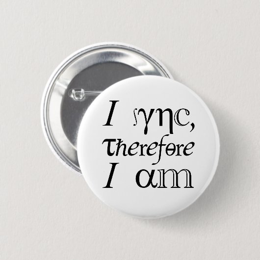 Ich synchronisiere, also bin ich! button (Vorne & Hinten)