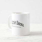 Ich tadele Scott Kaffeetasse (Vorderseite Links)