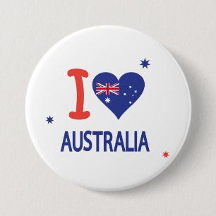 "ICH Tag LIEBE-AUSTRALIENS" Australien am 26. Button