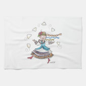 Ich tanze für Perogies, Pierogies, pyrohy Ukrainer Geschirrtuch (Horizontal)