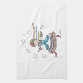 Ich tanze für Perogies, Pierogies, pyrohy Ukrainer Geschirrtuch (Vertikal)