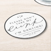 Ich tanze Hochzeitsempfang Drink Cover Untersetzer (Angewinkelt)