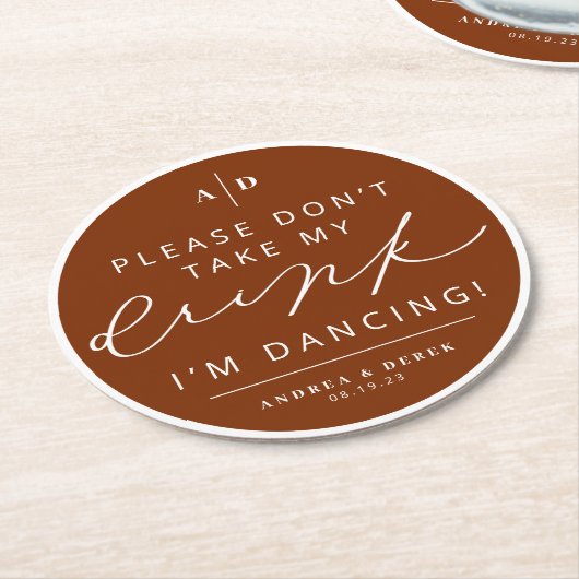 Ich tanze Hochzeitsempfang Drink Cover Untersetzer (Angewinkelt)