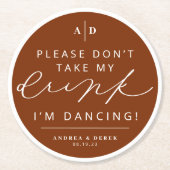 Ich tanze Hochzeitsempfang Drink Cover Untersetzer (Vorderseite)