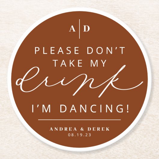 Ich tanze Hochzeitsempfang Drink Cover Untersetzer (Vorderseite)