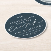 Ich tanze Hochzeitsempfang Drink Cover Untersetzer (Angewinkelt)