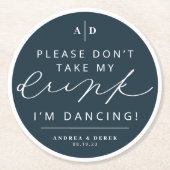 Ich tanze Hochzeitsempfang Drink Cover Untersetzer (Vorderseite)