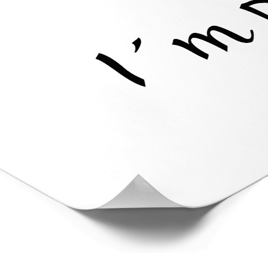 Ich tanze im Kopf Poster (Ecke)