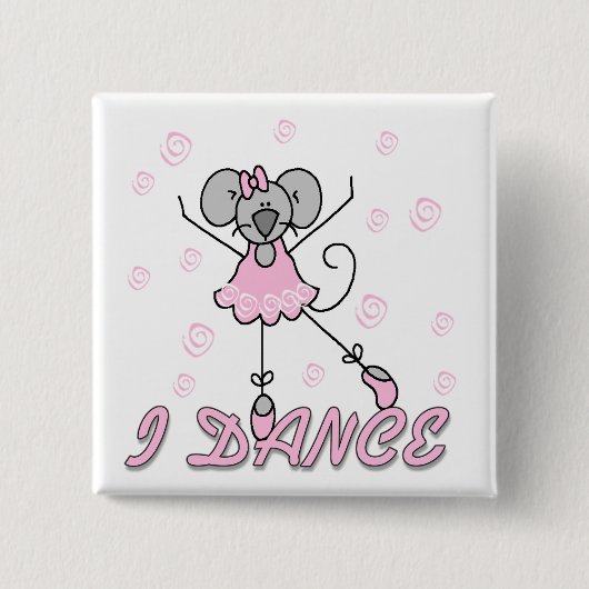 Ich tanze Mäuseballett Knopf Button (Vorderseite)