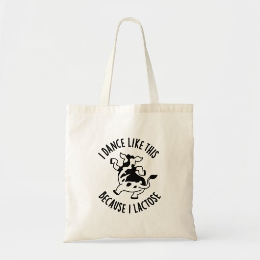 Ich tanze so, weil ich laktosebewachsene Kuh Puppe Tragetasche (Vorne)