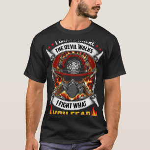 Ich tanze, wo der Teufel spaziert Patriotische Feu T-Shirt