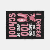 Ich tanzte durch 100 Tage Schultanz Fleecedecke (Vorderseite (Horizontal))