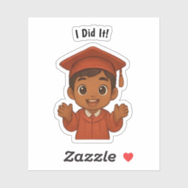 Ich tat es aufgeregt Grad Aufkleber