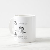 "ICH TAT ES NICHT" KATZEN KAFFEETASSE (Vorderseite Links)