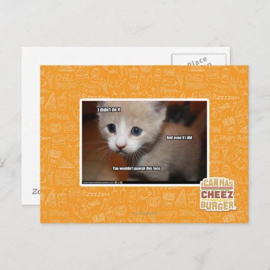 Ich tat es nicht postkarte (Vorne/Hinten)