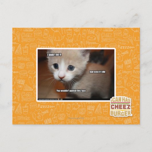 Ich tat es nicht postkarte (Vorderseite)