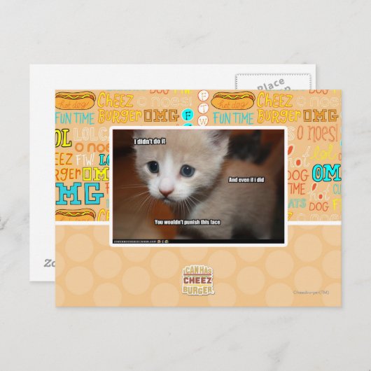 Ich tat es nicht postkarte (Vorne/Hinten)