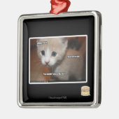 Ich tat es nicht silbernes ornament (Links)