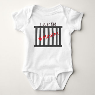 Ich tat gerade 9 Monate Lagerschwelle- Baby Strampler