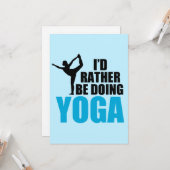 Ich täte eher eine Yoga-Pose für Niedliche Tänzer Karte (Vorderseite/Rückseite Beispiel)