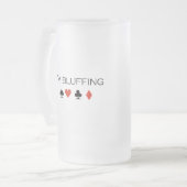 Ich täusche T - Shirt Mattglas Bierglas (Vorderseite Links)