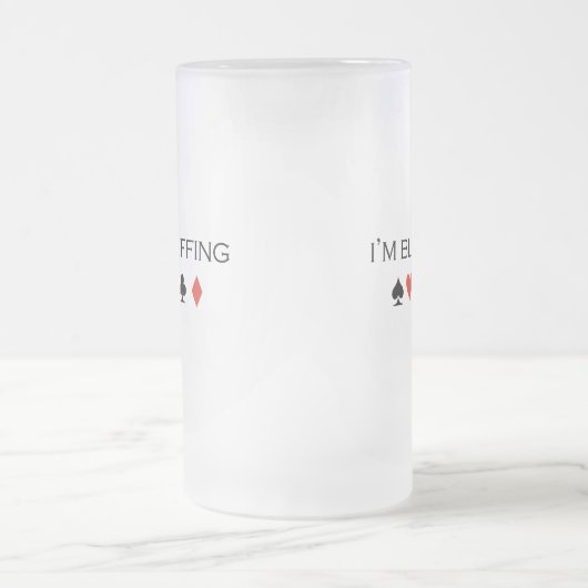 Ich täusche T - Shirt Mattglas Bierglas (Mittel)