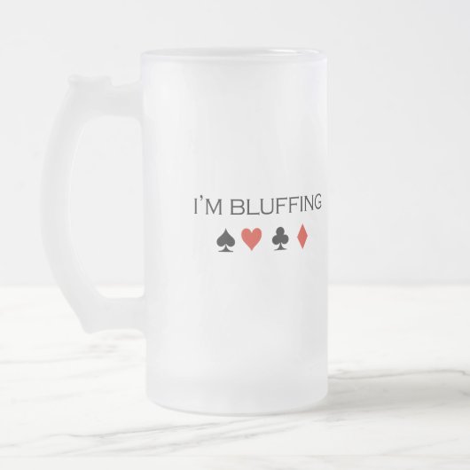 Ich täusche T - Shirt Mattglas Bierglas (Links)