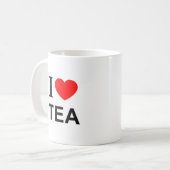 Ich ❤️ TEA I LIEBE TEA ICH HERZ TEA Kaffeetasse (Vorderseite Links)
