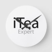 Ich Tee Experte Runde Wanduhr (Vorderseite)